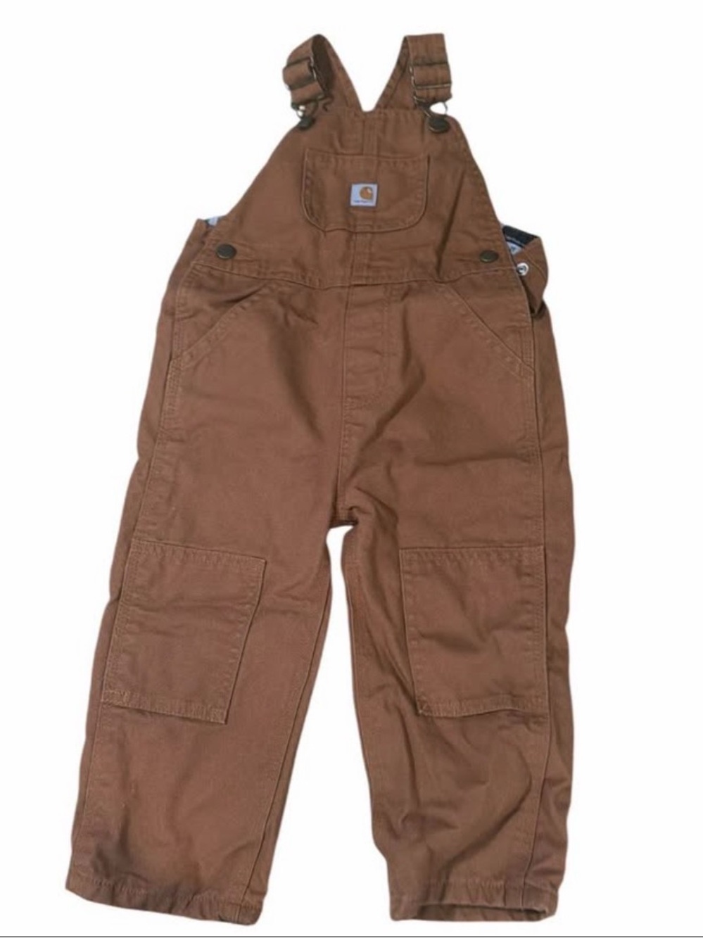 Carhartt Brown Canvas Bib Overalls Size 2T